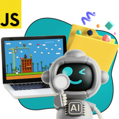 Язык программирования JavaScript + AI. Проектное обучение + геймификация + AI-помощники - КИБЕРшкола программирования для детей, компьютерные курсы для школьников, начинающих и подростков - KIBERone г. Можайск
