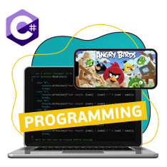 Программирование на C#. Удивительный мир 2D-игр - КИБЕРшкола программирования для детей, компьютерные курсы для школьников, начинающих и подростков - KIBERone г. Можайск